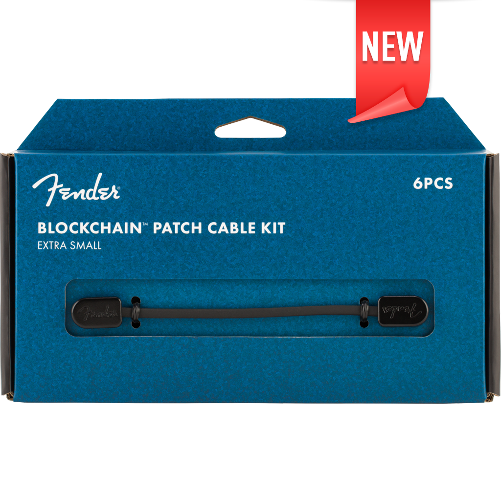FENDER 0990825102 BLOCKCHAIN PATCH CABLE KIT EXTRA SMALL BLACK