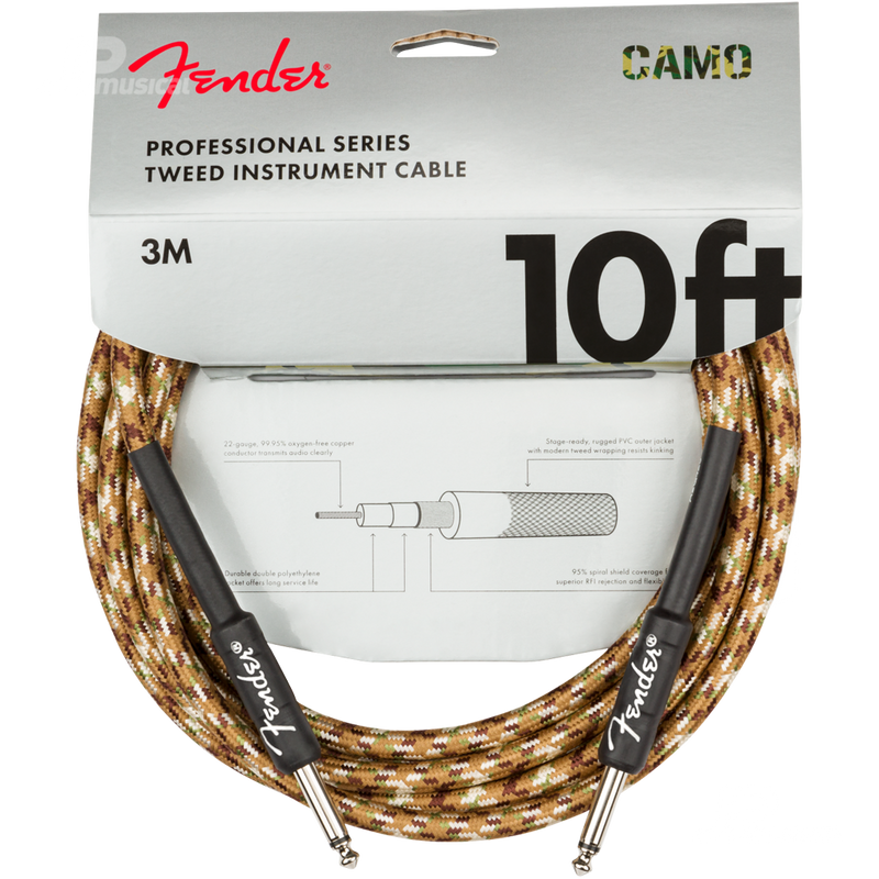 Fender 0990810107 Professional Series Instrument Cable 10' Desert Camo - JP Musical