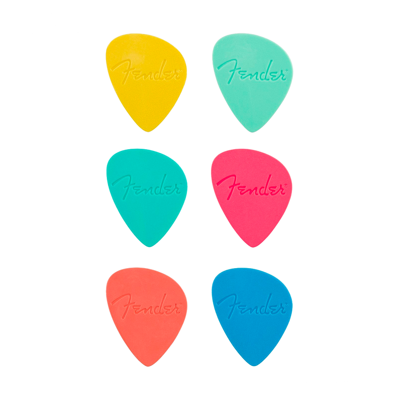 PAQUETE DE PUAS FENDER 1989999104 OFFSET PICKS MULTI-COLORED - JP Musical