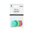 PAQUETE DE PUAS FENDER 1989999104 OFFSET PICKS MULTI-COLORED - JP Musical
