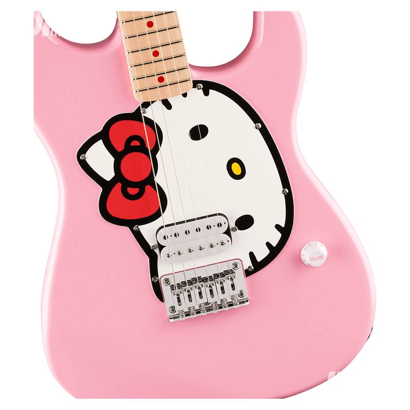 GUITARRA ELECTRICA SQUIER 0379102970 SQ HELLO KITTY STRAT MN WB PNK - JP Musical