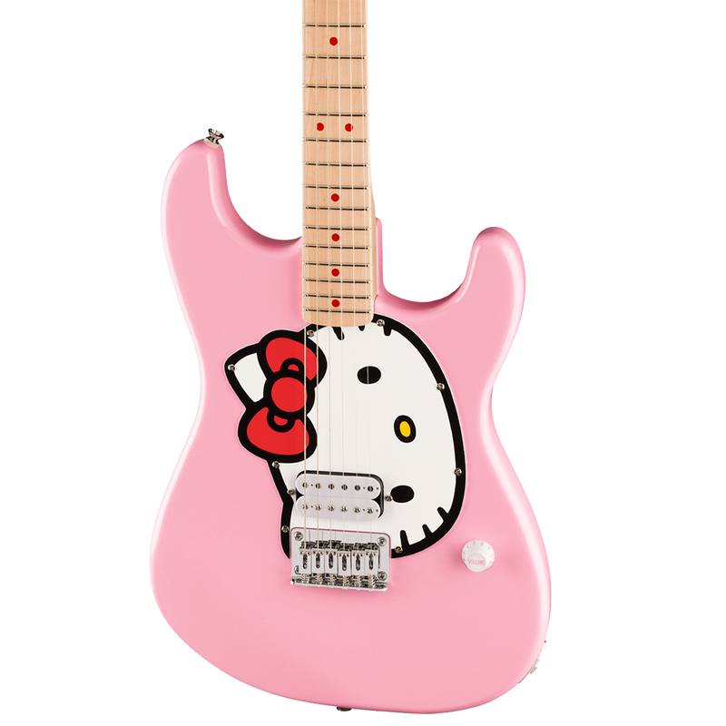 GUITARRA ELECTRICA SQUIER 0379102970 SQ HELLO KITTY STRAT MN WB PNK - JP Musical