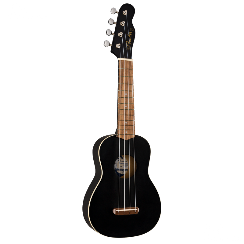 UKULELE SOPRANO FENDER 0971610706 VENICE UKE BLK WN - JP Musical