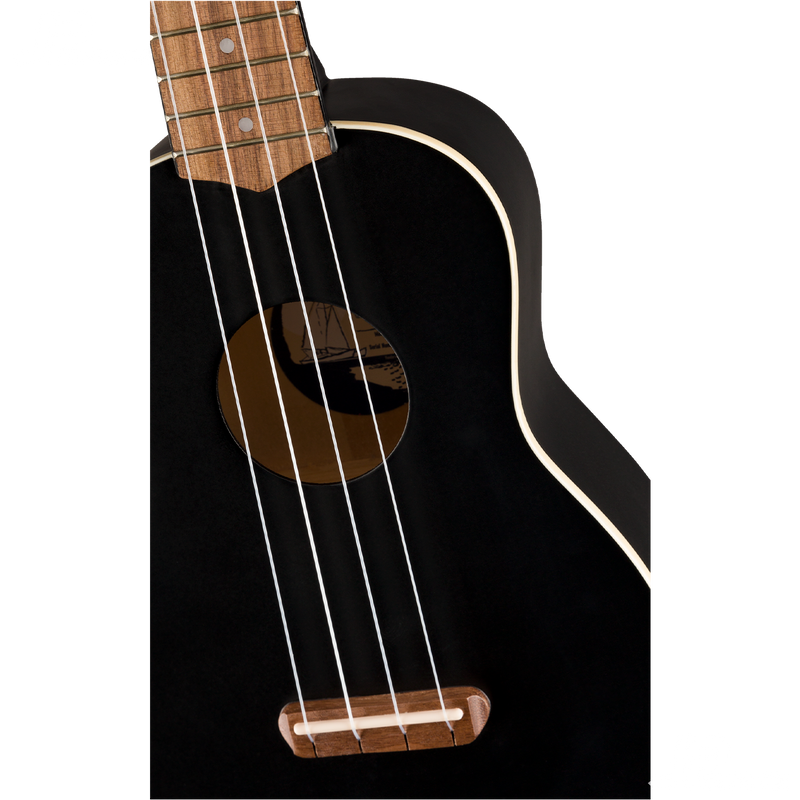 UKULELE SOPRANO FENDER 0971610706 VENICE UKE BLK WN - JP Musical