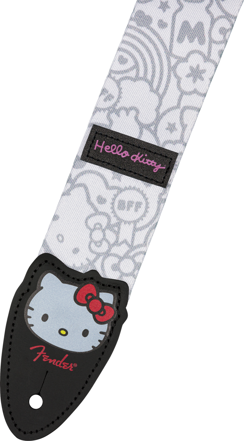 TAHALI FENDER 2" HELLO KITTY 0990637223 POLY STRAP WHITE - JP Musical