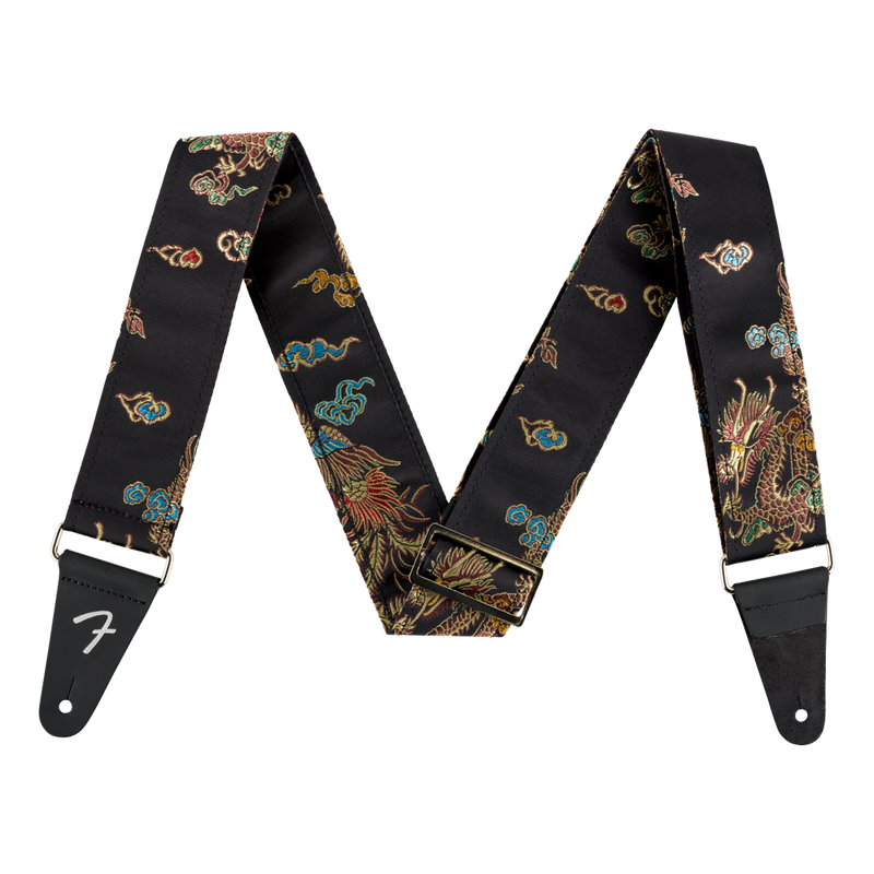 TAHALI FENDER 0990638050 SATIN DRAGON STRAP BLK - JP Musical