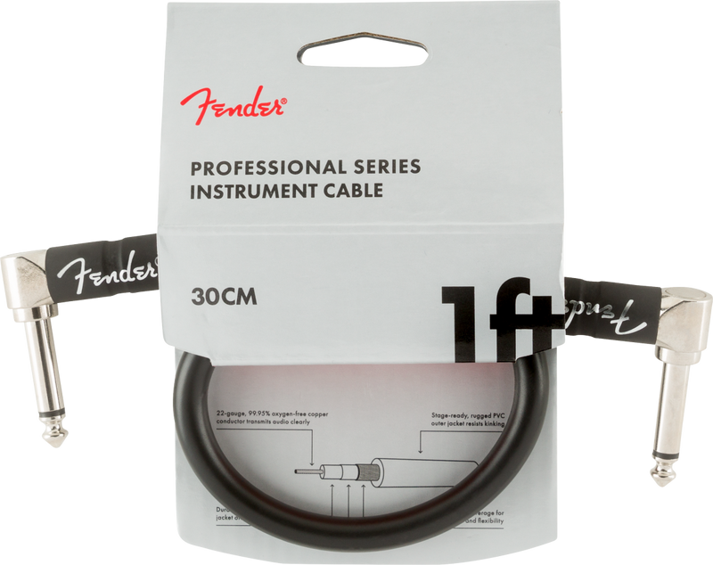 CABLE FENDER 0990820057 PRO 1' INST CABLE BLK - JP Musical