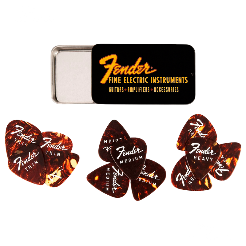 PAQUETE DE PUAS FENDER 1980351010 FINE ELECTRIC PICK TIN - JP Musical