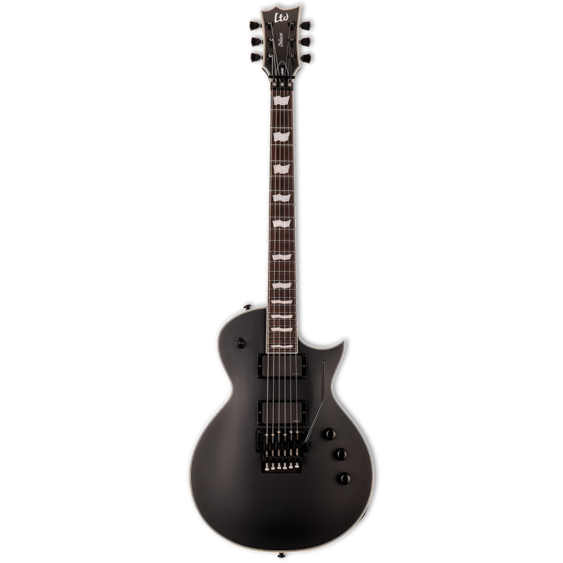 GUITARRA ELECTRICA LTD LEC1000FRBLKS EC-1000 FR BLACK SATIN - JP Musical