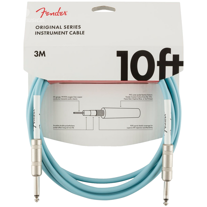 Fender 0990510003 Original Series Instrument Cable 10' Daphne Blue - JP Musical