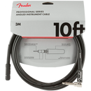 Fender 0990820025 Pro Series Instrument Cable Straight/Angle 10' Black - JP Musical
