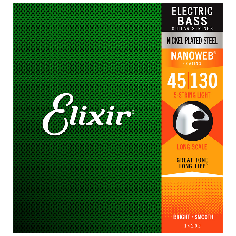 ENCORDADURA ELIXIR 14202 BASS NCKL NW 5STRING 045 - JP Musical