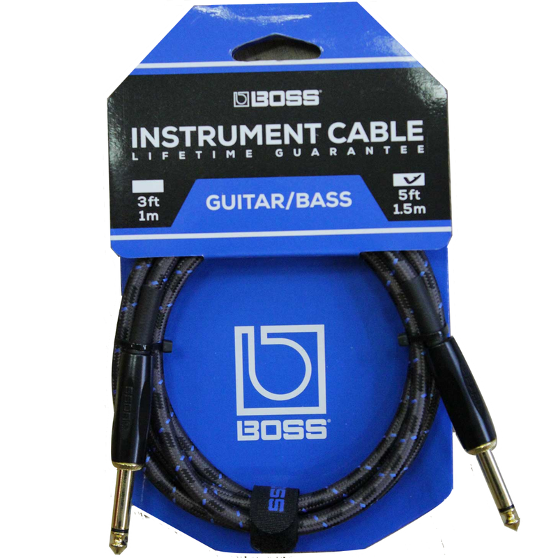 CABLE BOSS BIC5 5FT INST, STRT/STRT 1/4 JACK - JP Musical