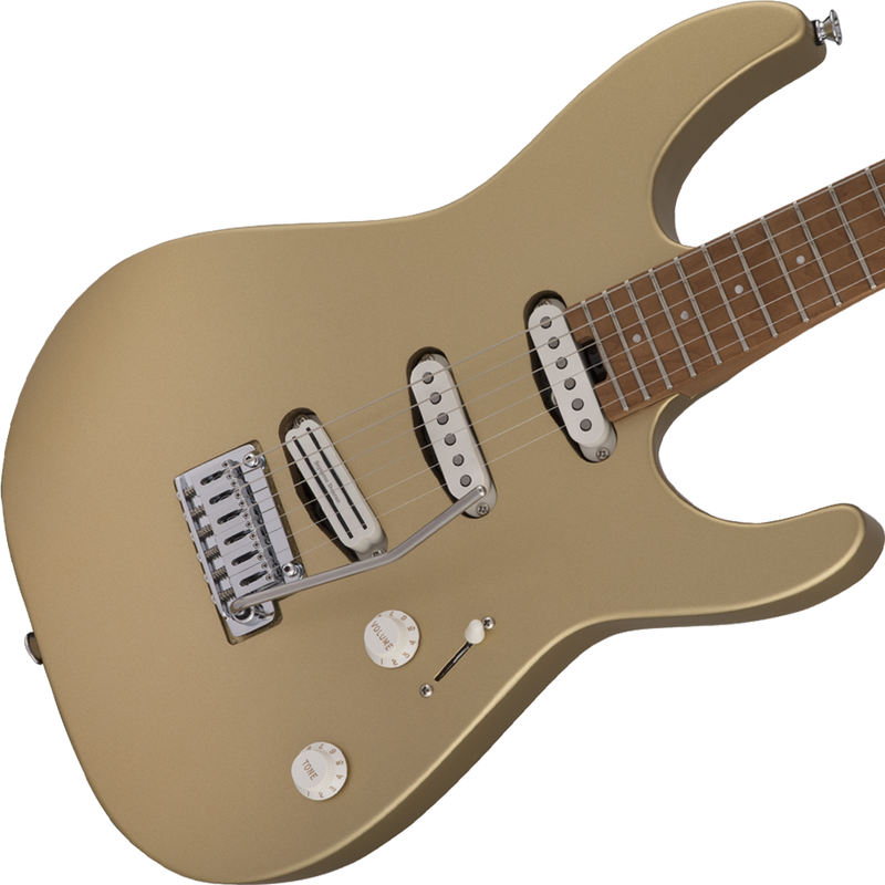 Charvel 2969026500 Pro-Mod DK22 SSS 2PT CM Caramelized Maple Fingerboard Pharaohs Gold - JP Musical