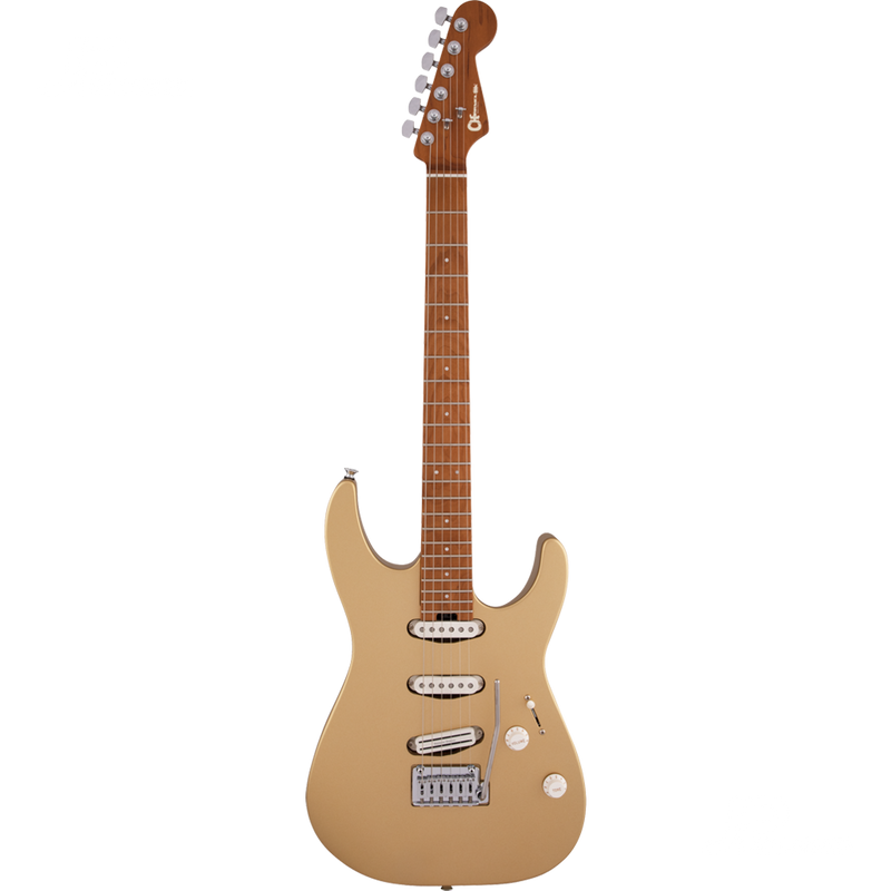Charvel 2969026500 Pro-Mod DK22 SSS 2PT CM Caramelized Maple Fingerboard Pharaohs Gold - JP Musical