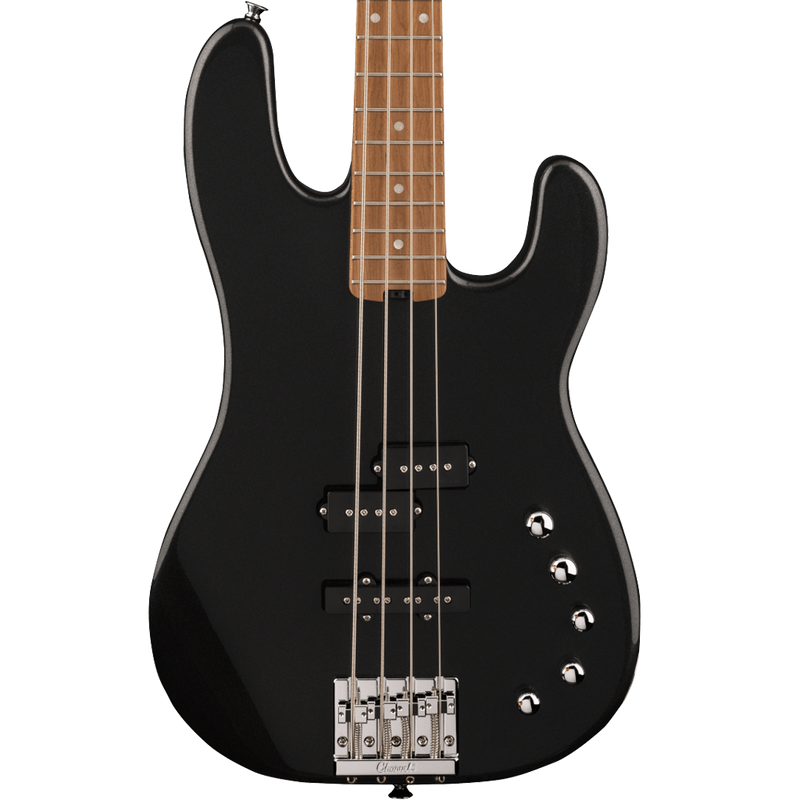 Charvel 2963068595 Pro-Mod San Dimas Bass PJ IV Caramelized Maple Fingerboard Metallic Black - JP Musical