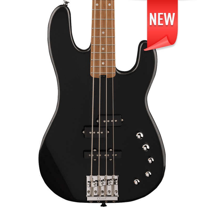 Charvel 2963068595 Pro-Mod San Dimas Bass PJ IV Caramelized Maple Fingerboard Metallic Black - JP Musical