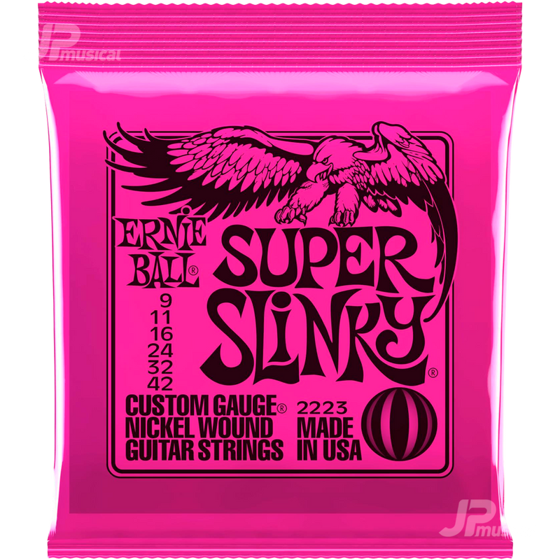 ENCORDADURA ERNIE BALL 2223 POWER SLINKY ROSA - JP Musical