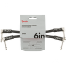 Fender 0990820023 Pro Series Instrument Cable Angle/Angle 6" Black - JP Musical