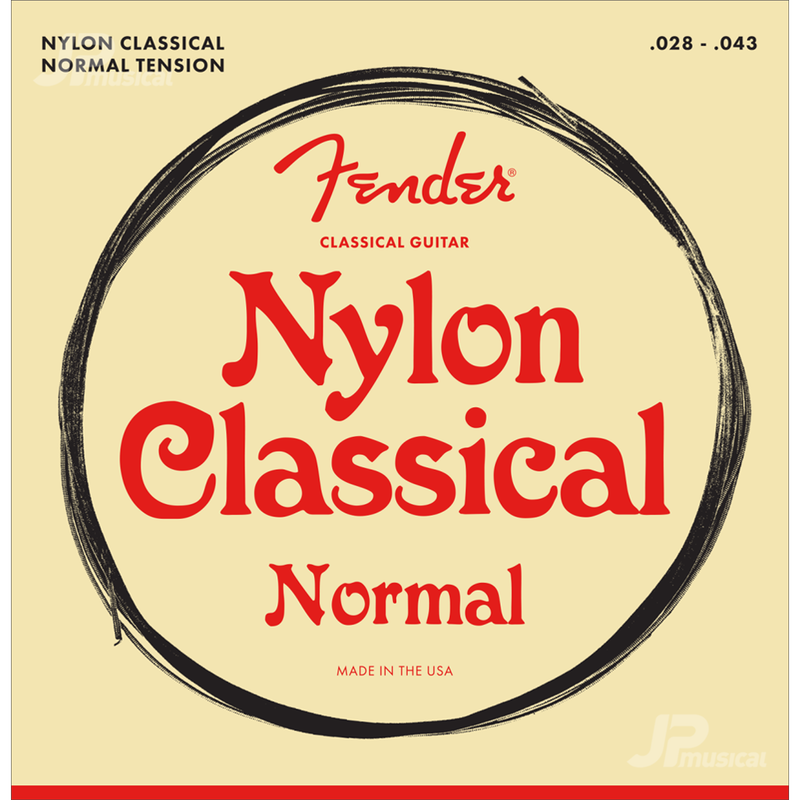 Fender 0730100400 Nylon Classical Acoustic Strings 100 Clear/Silver Tie End - JP Musical