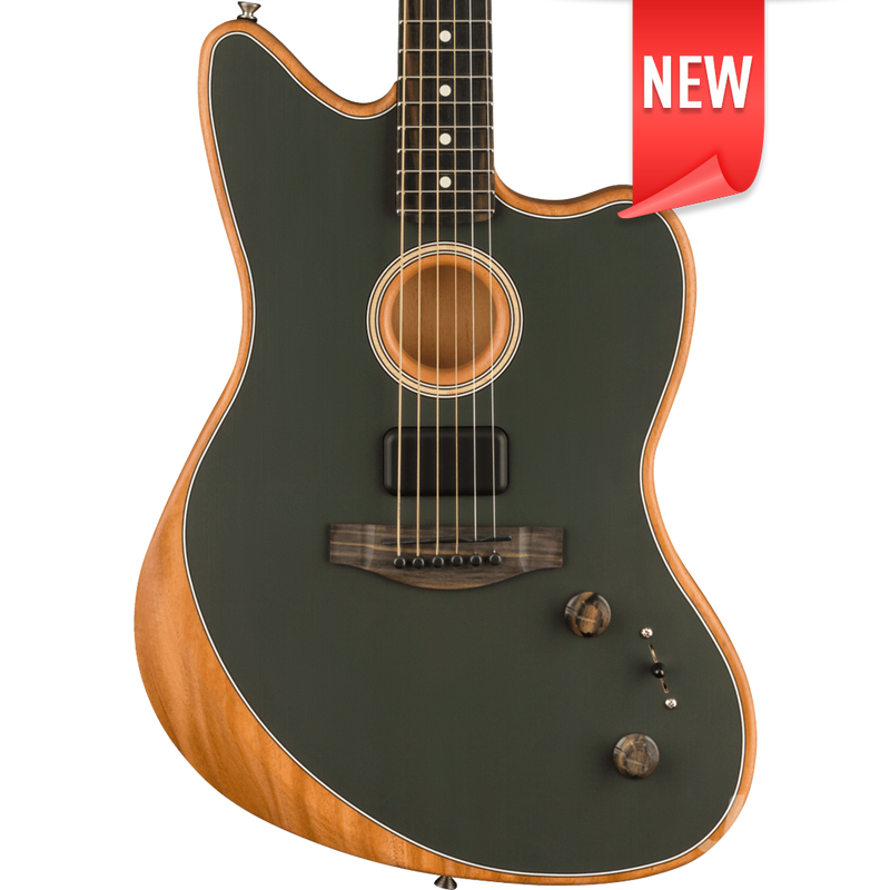 Fender 0972313259 American Acoustasonic Jazzmaster Ebony Fingerboard Tungsten - JP Musical