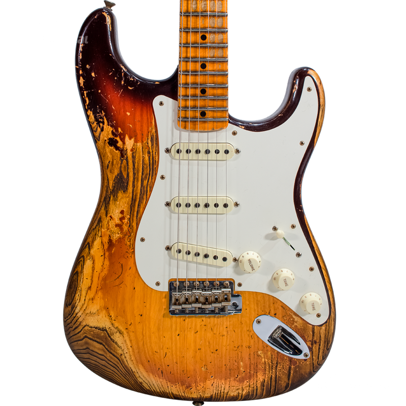 GUITARRA ELECTRICA CUSTOM SHOP 9231013158 S21 LTD RED HOT STRAT SHREL FCH3TSB - JP Musical
