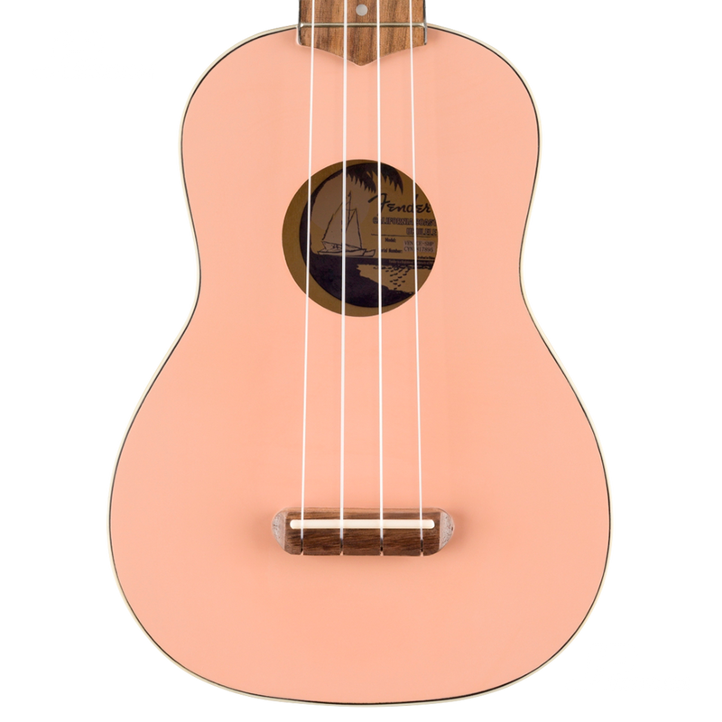 Fender 0971610556 Venice Soprano Uke Walnut Fingerboard Shell Pink - JP Musical