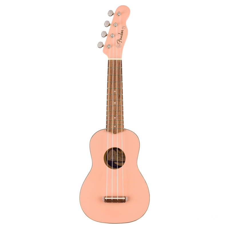 Fender 0971610556 Venice Soprano Uke Walnut Fingerboard Shell Pink - JP Musical
