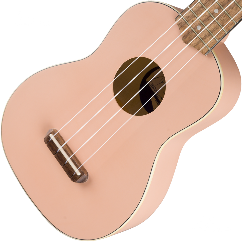 Fender 0971610556 Venice Soprano Uke Walnut Fingerboard Shell Pink - JP Musical