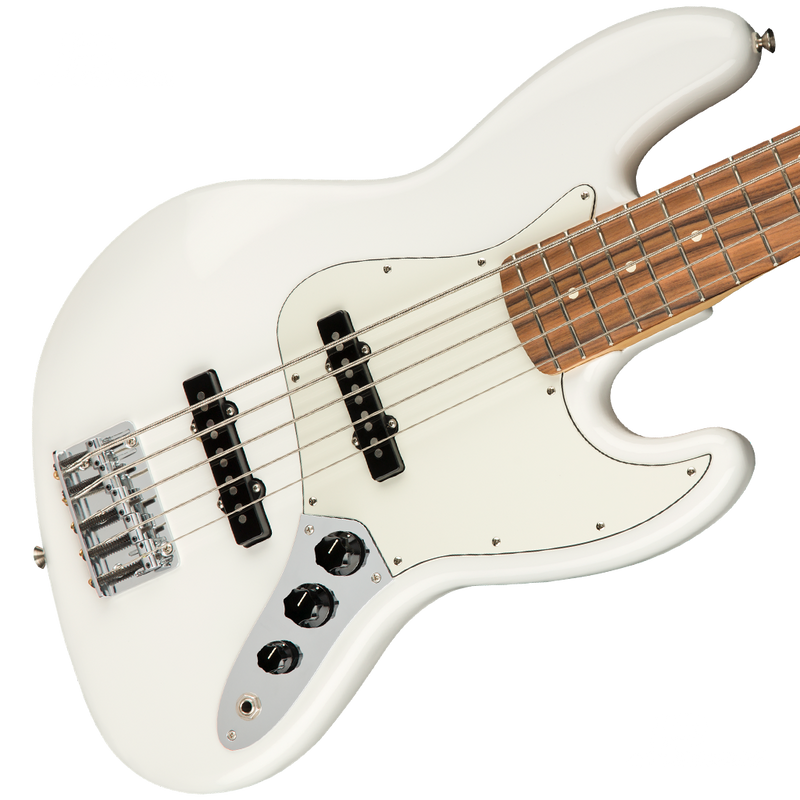 Fender 0149953515 Player Jazz Bass V Pau Ferro Fingerboard Polar White - JP Musical