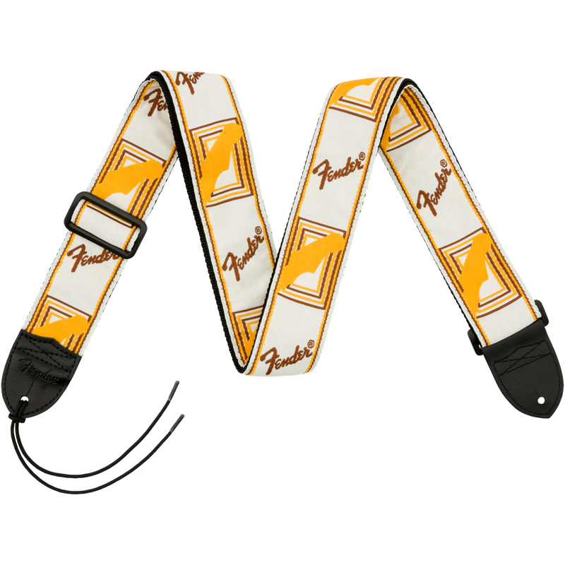 Fender 0990683000 Monogrammed Strap White/Brown/Yellow - JP Musical