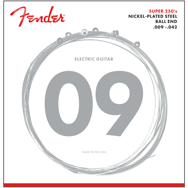 Fender 0730250403 Super 250 Guitar Strings Nickel Plated Steel Ball End - JP Musical