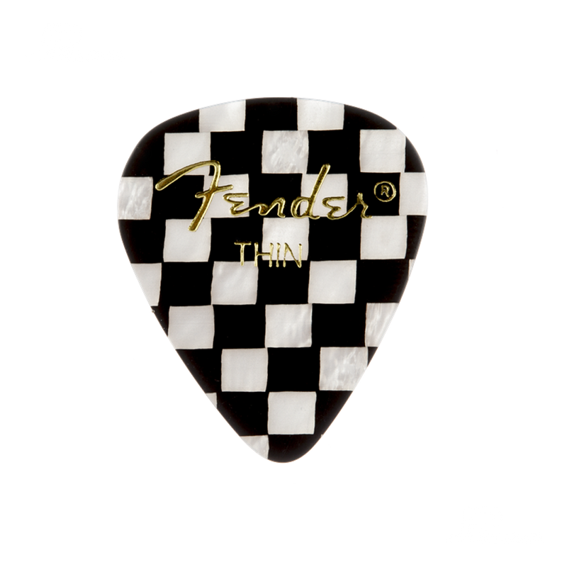 Fender 1980351301 351 Shape Graphic Picks Checker Thin - JP Musical