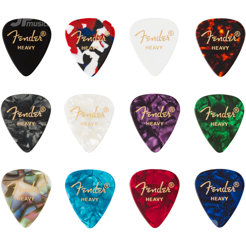Fender 0980300500 351 Shape Celluloid Medley Picks Heavy - JP Musical