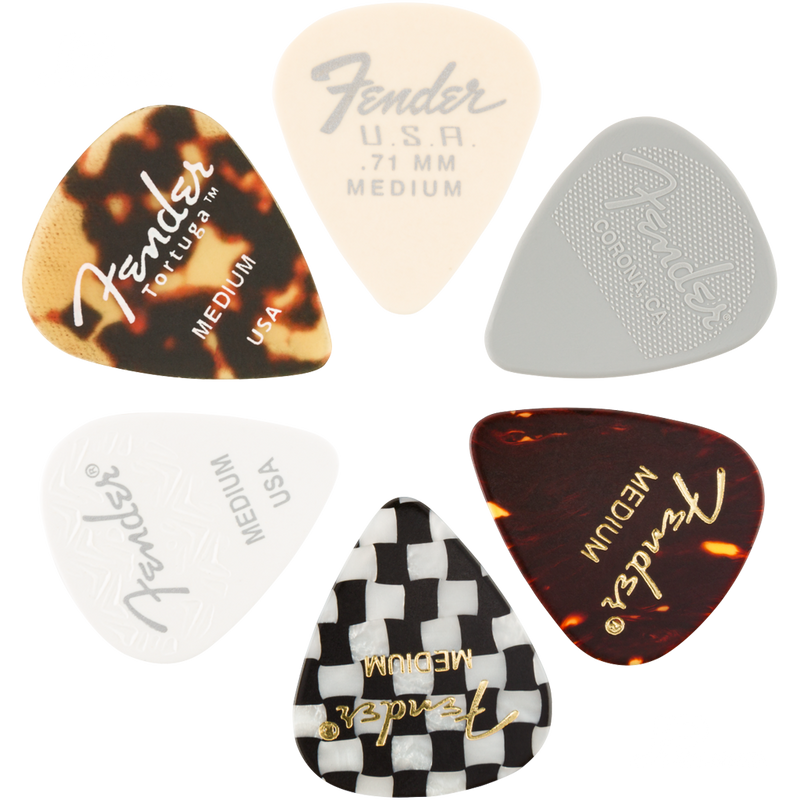 Fender 1980100300 351 Shape Material Medley Picks Medium - JP Musical