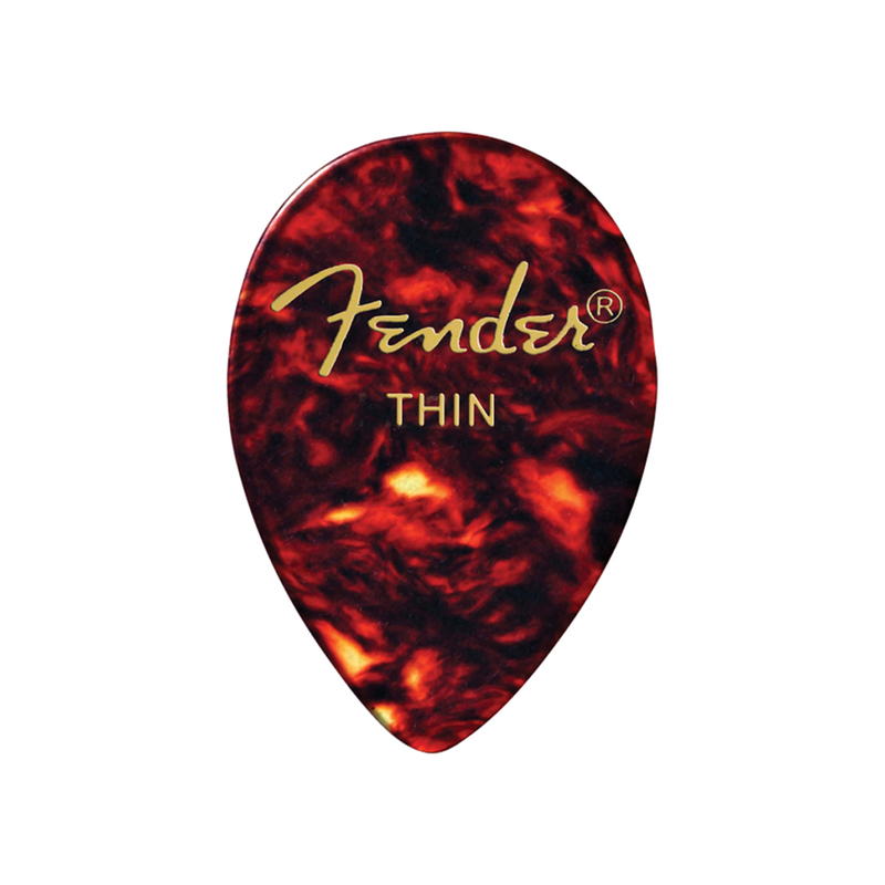 Fender 0980358700 358 Shape Classic Celluloid Picks Tortoise Shell Thin - JP Musical