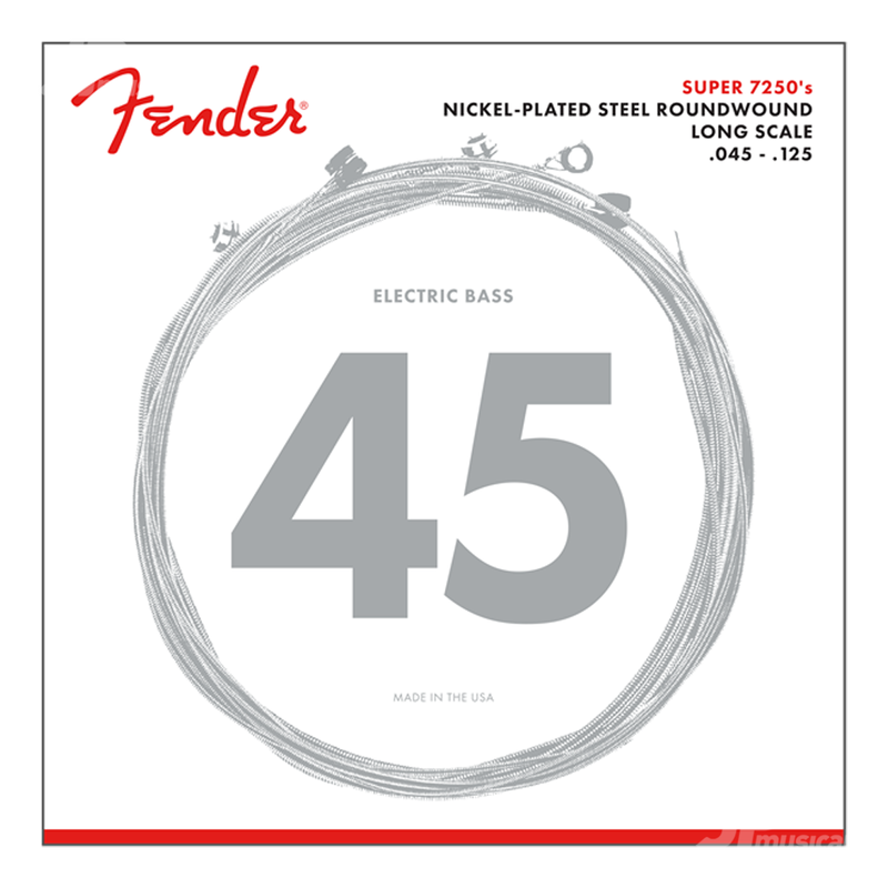 Fender 0737250456 7250 Bass Strings Nickel Plated Steel Long Scale - JP Musical
