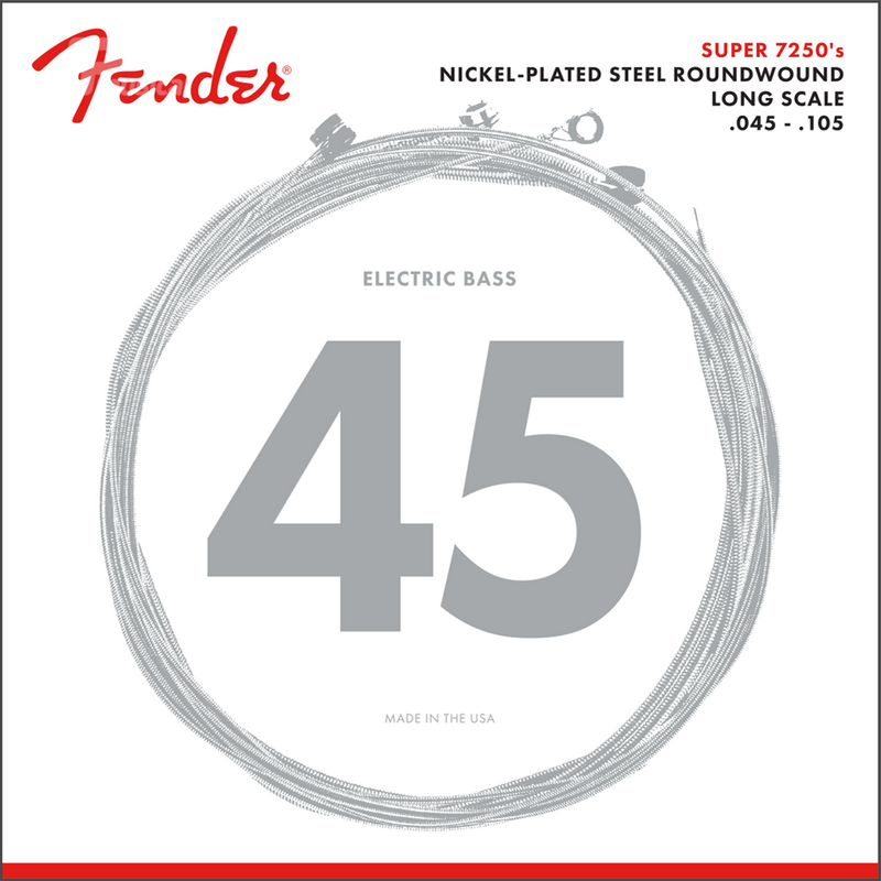 Fender 0737250406 7250 Bass Strings Nickel Plated Steel Long Scale - JP Musical