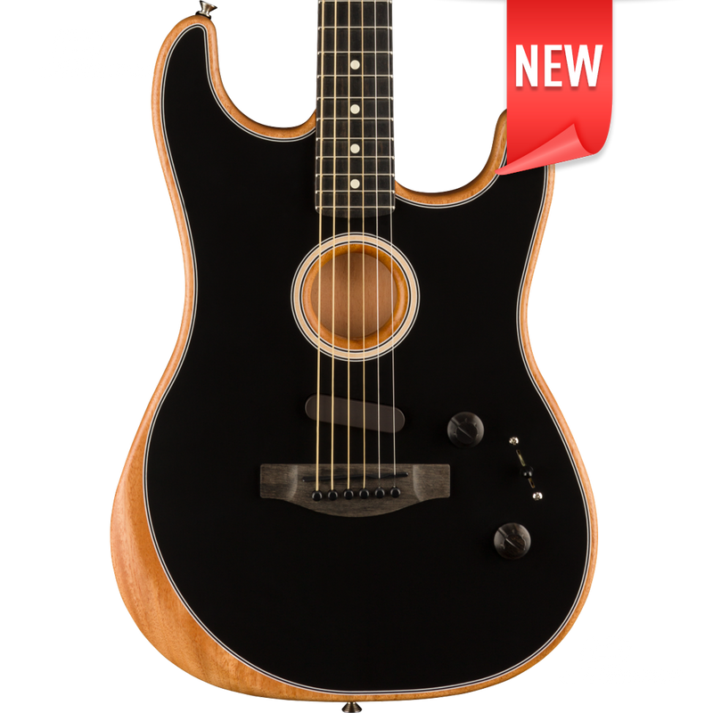 Fender 0972023206 American Acoustasonic Strat Ebony Fingerboard Black - JP Musical