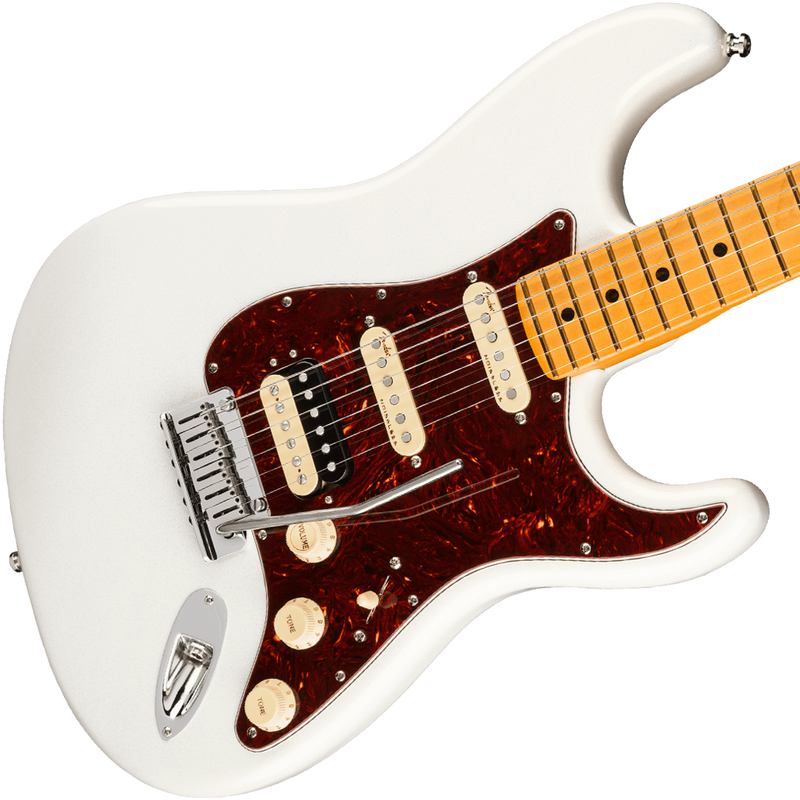 Fender 0118022781 American Ultra Stratocaster HSS Maple Fingerboard Arctic Pearl - JP Musical