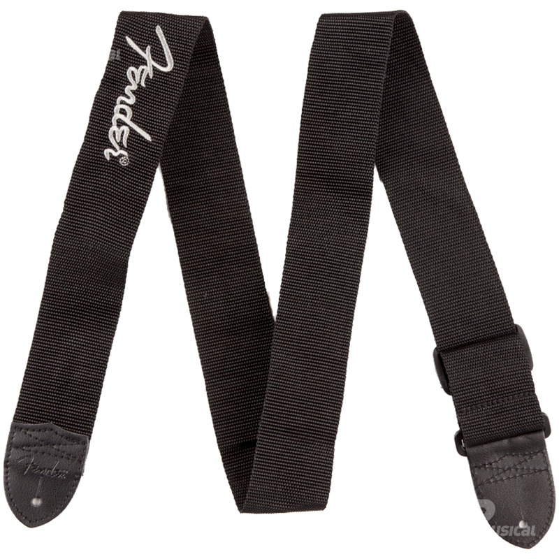 Fender 0990662043 Logo Strap Black/Gray Logo - JP Musical