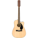 Fender 0970193021 CD-60SCE Dreadnought 12 String Walnut Fingerboard Natural - JP Musical