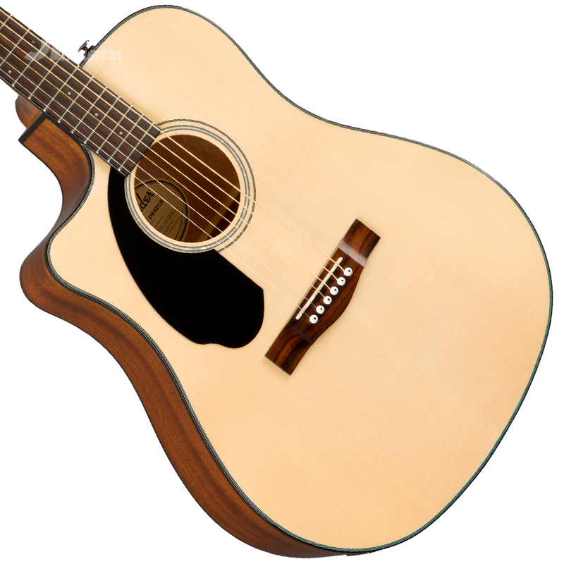 Fender 0970118021 CD-60SCE Dreadnought Left-Handed Walnut Fingerboard Natural - JP Musical