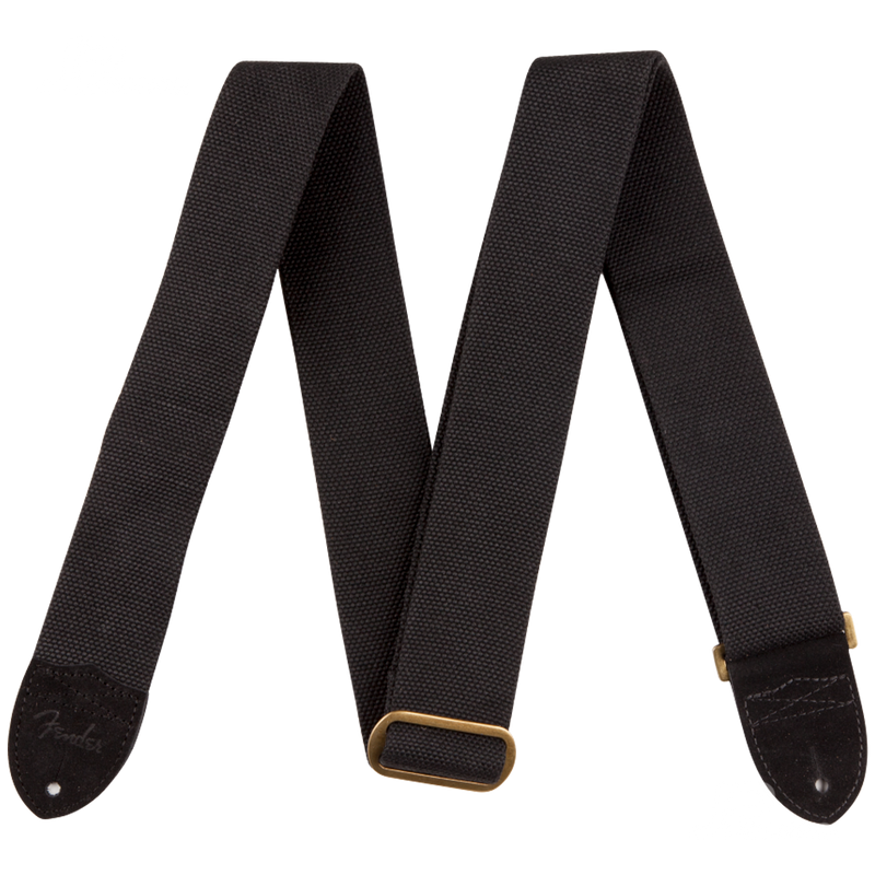 Fender 0990667006 Cotton/Leather Strap Black - JP Musical