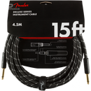 Fender 0990820083 Deluxe Series Instrument Cable Straight/Straight 15' Black Tweed - JP Musical