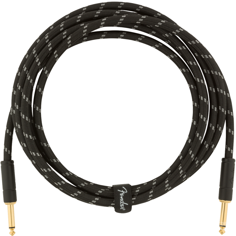 Fender 0990820092 Deluxe Series Instrument Cable Straight/Straight 10' Black Tweed - JP Musical