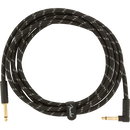 Fender 0990820090 Deluxe Series Instrument Cable Straight/Angle 10' Black Tweed - JP Musical