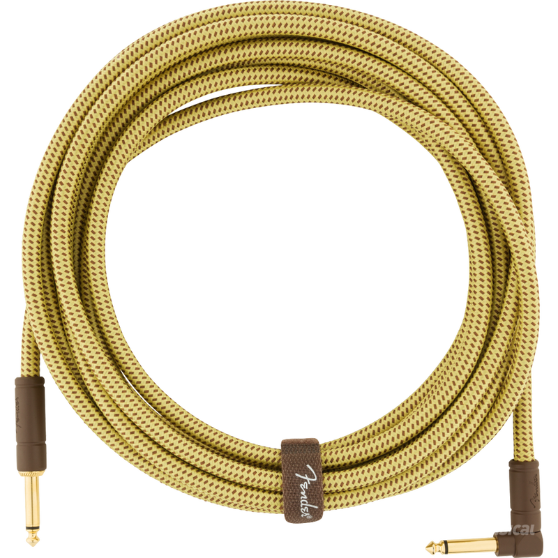 Fender 0990820082 Deluxe Series Instrument Cable Straight/Angle 18.6' Tweed - JP Musical