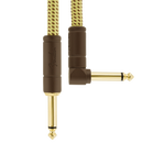 Fender 0990820082 Deluxe Series Instrument Cable Straight/Angle 18.6' Tweed - JP Musical