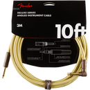 Fender 0990820091 Deluxe Series Instrument Cable Straight/Angle 10' Tweed - JP Musical